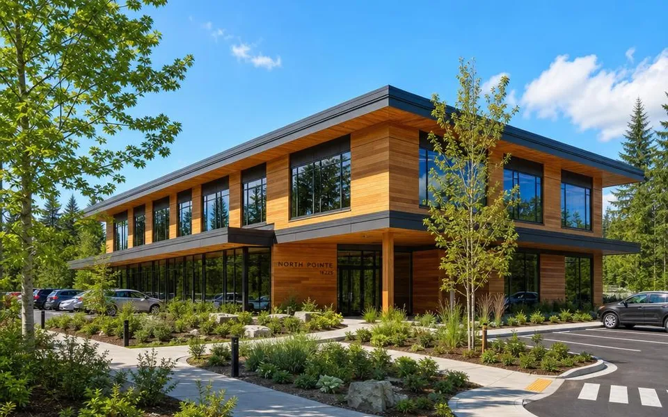 Gewerbe-Fertigbau 2026 als Bürogebäude in Holz-Hybrid-Bauweise – Preise zum Festpreis kalkuliert Gewerbe-Fertigbau 2026 als Bürogebäude in Holz-Hybrid-Bauweise – Preise zum Festpreis kalkuliert