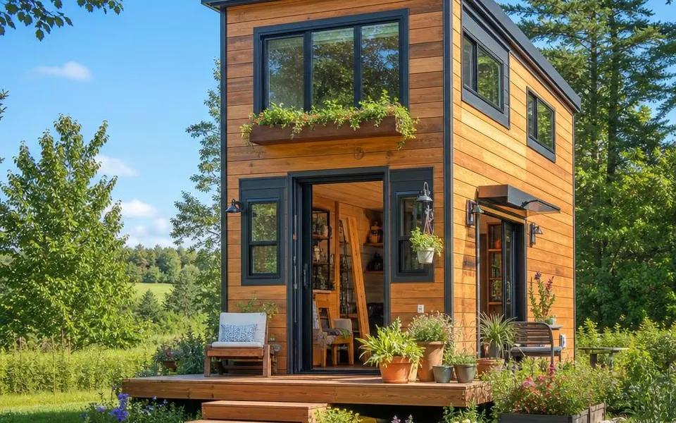 Tiny House 2026 mit Holzfassade und Terrasse – Kosten für das kompakte Minihaus Tiny House 2026 mit Holzfassade und Terrasse – Kosten für das kompakte Minihaus